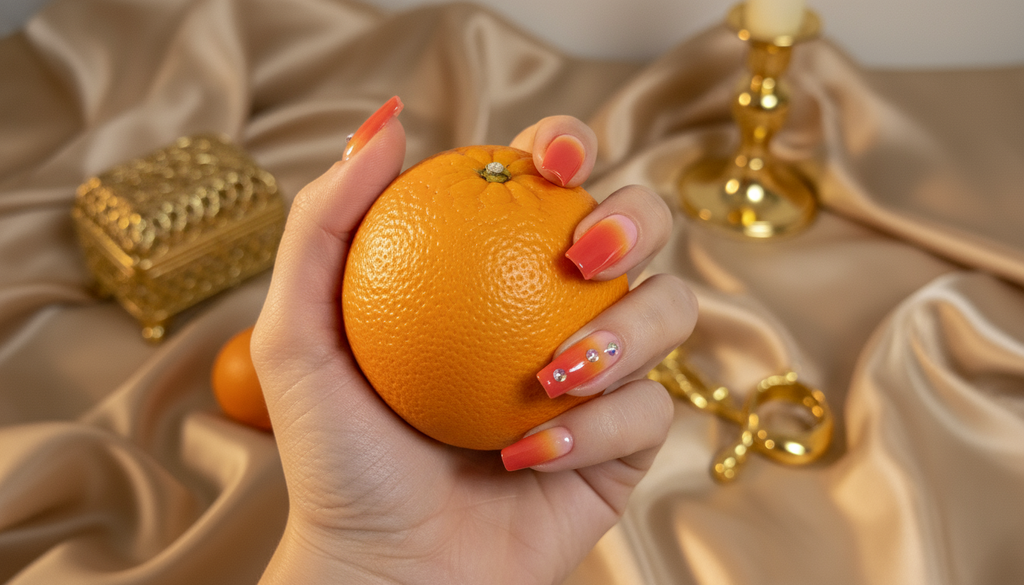 Pink Orange Sunkiss Nails