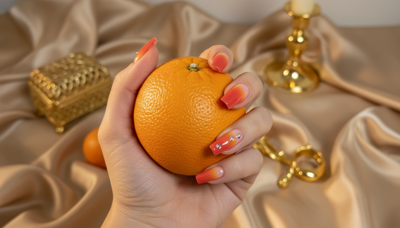 Pink Orange Sunkiss Nails