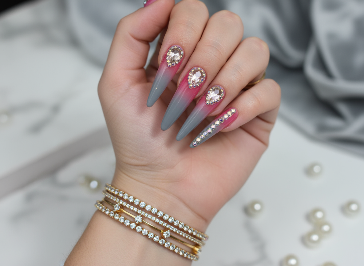 Pink & Grey Ombre