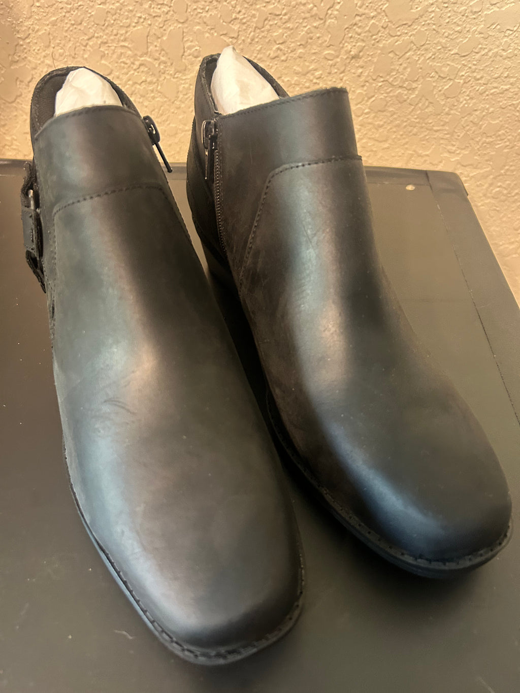 Black Leather Ankle boots